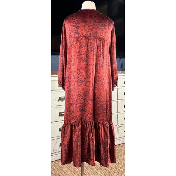 Johnny Was Asteria 100% Silk Midi Dress S - Picture 4 of 12
